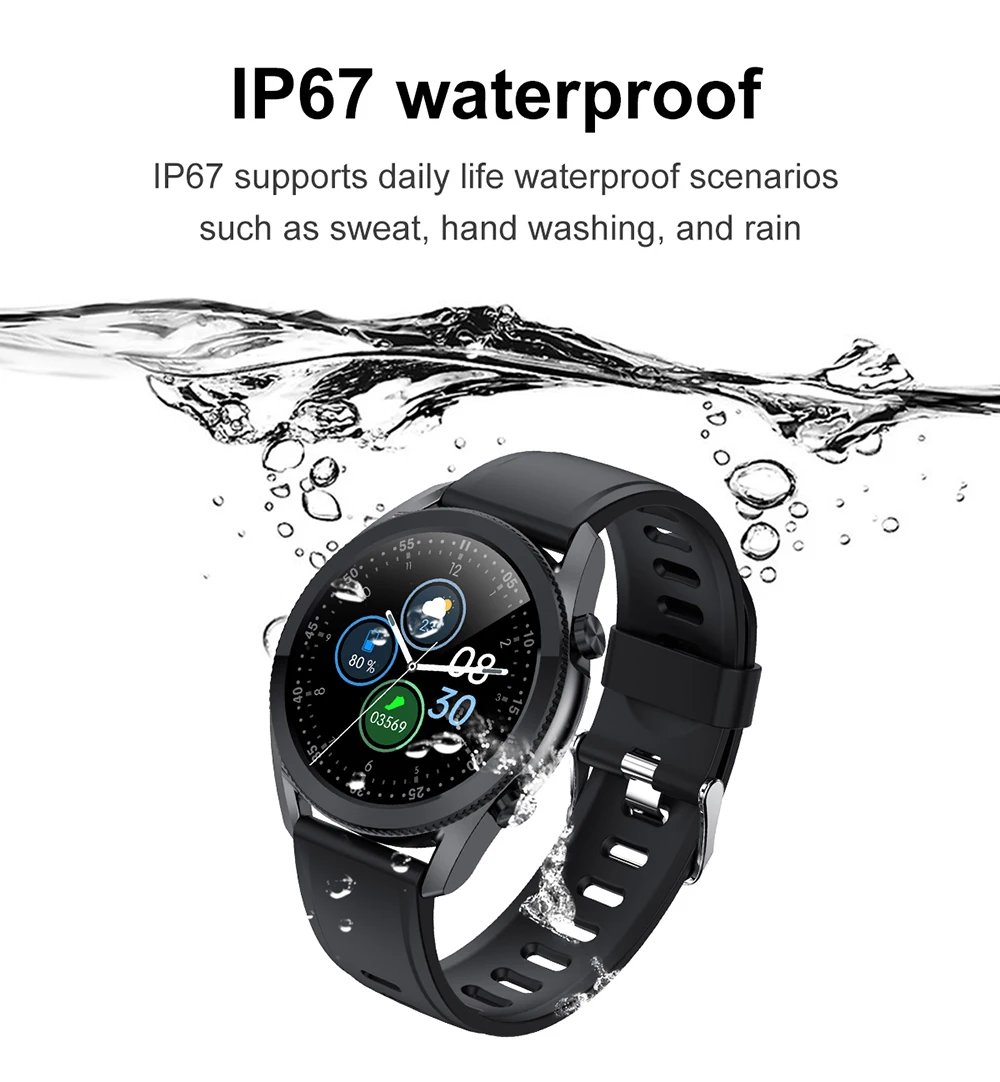 

2021 NEW Smart Call Bracelet Heart Rate Blood Pressure Movement Bluetooth Weather Multifunctional Smart Watch