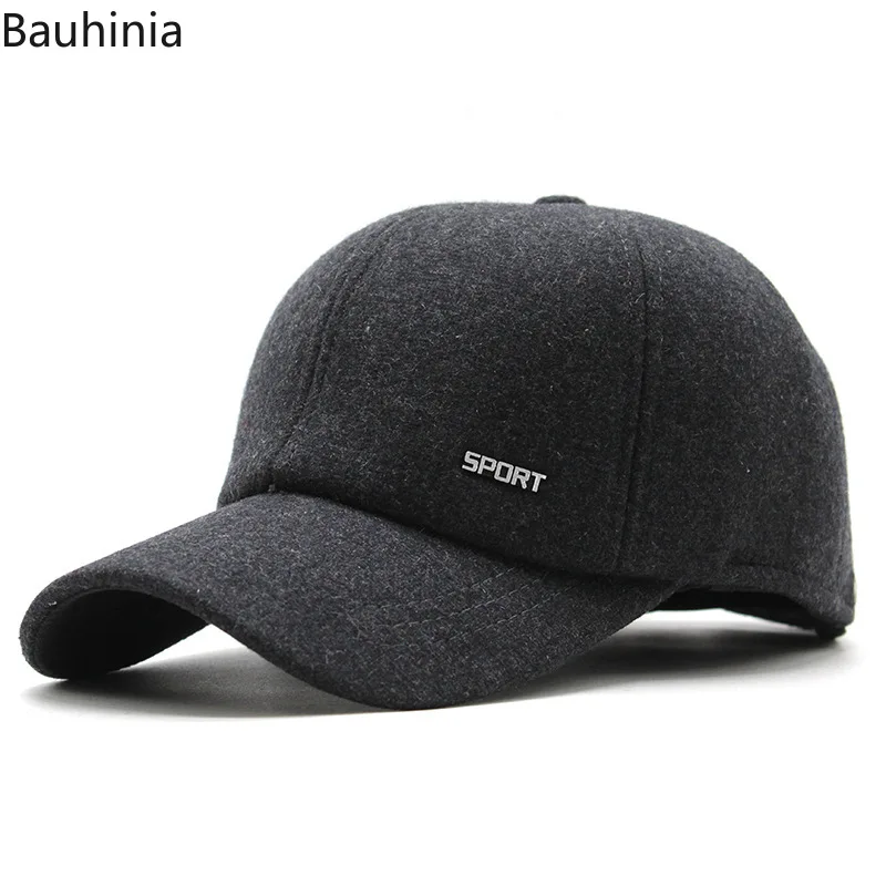 

New Winter Cotton Warm Thicken Baseball Cap For Men Fashion Ear Flaps Snapback Dad Hats Outdoor Leisure Gorra Hombre Trucker Cap