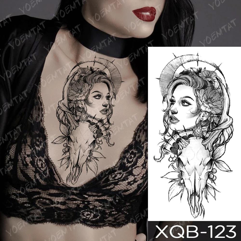 

Waterproof Temporary Tattoo Sticker Old School Butterfly Wolf Flash Tattoos Anchor Mermaid Body Art Arm Fake Tatoo Women Men