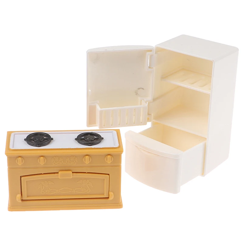 1 шт. кукольный домик миниатюрная кухонная скамейка холодильник игрушки кухонные