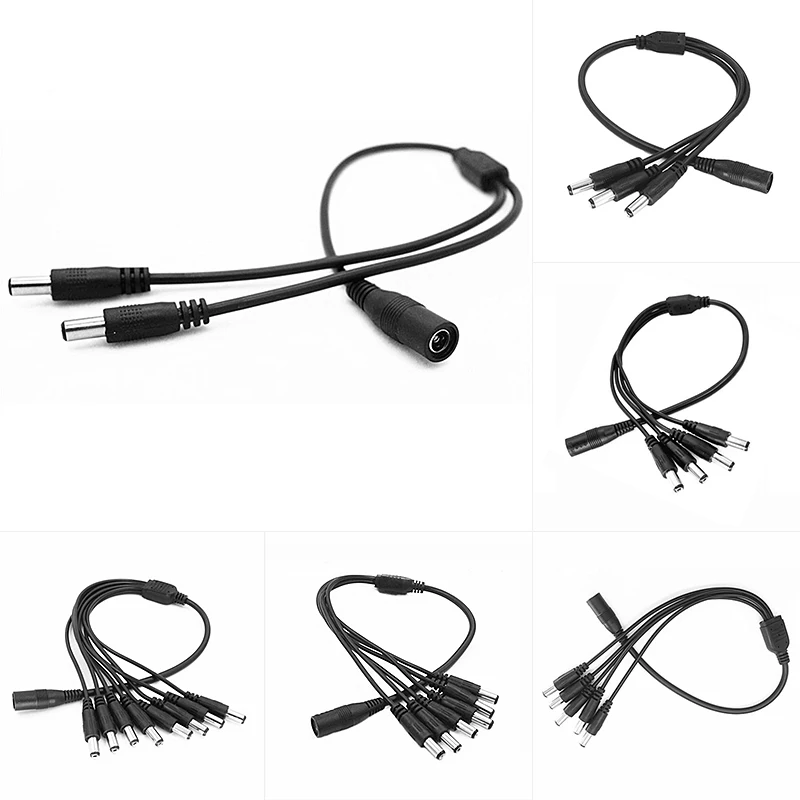 Power Splitter Cable High Quality 8 Ways DC Extension Cord For Secuirty System Camera CCTV New | Дом и сад