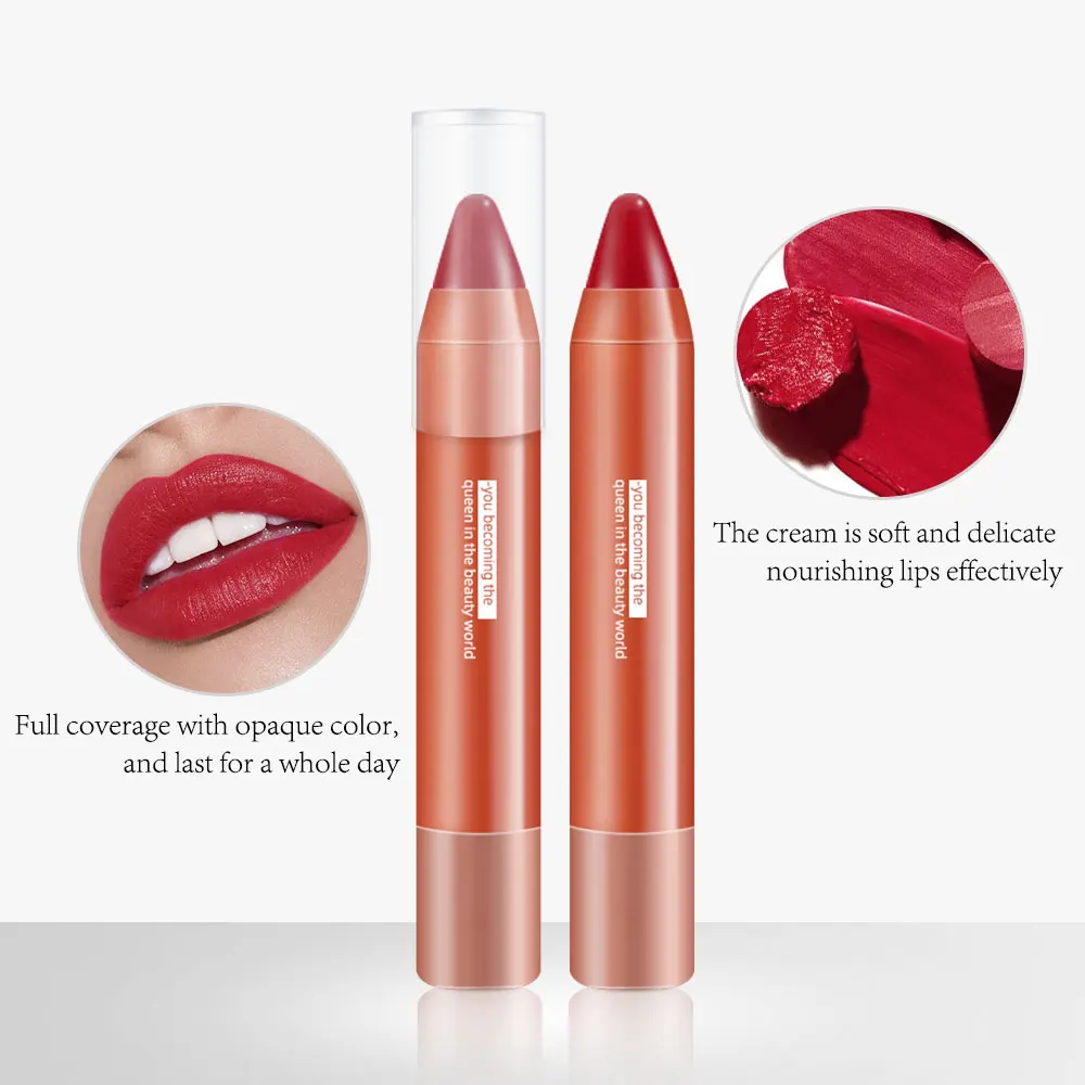 Новинка 6 цветов профессиональная красная матовая губная помада нюдовая