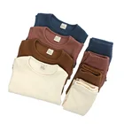 Комплект детской хлопковой одежды для мальчиков и девочек на весну, осень, зиму, рубашка в рубчик + штаны, домашняя одежда для детей