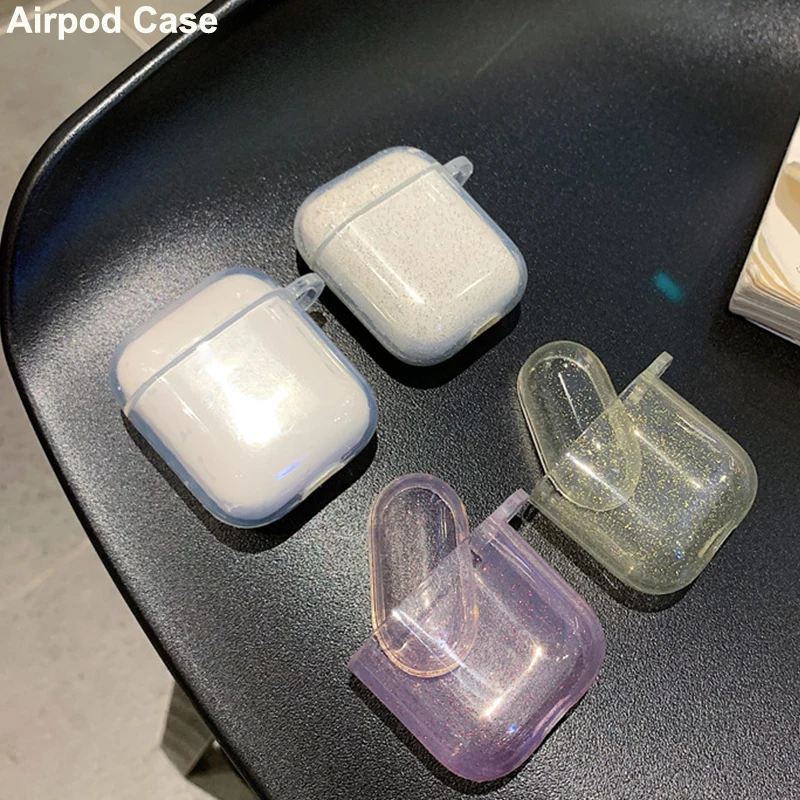 Чехлы для AirPods прозрачный Шикарный чехол для наушников Apple Air Pods зарядная коробка мягкий прозрачный чехол из ТПУ для кожи Airpods