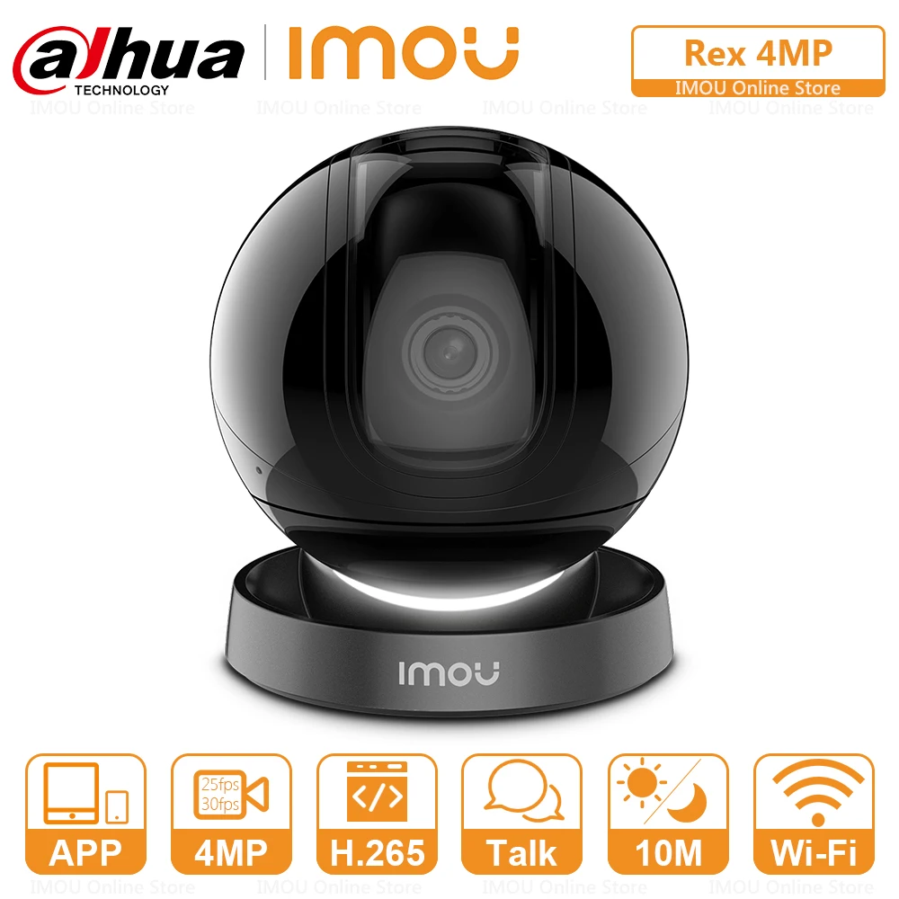 Dahua Imou Rex 4 МП Смарт круиз Крытый Wifi камера панорамный вид Встроенный Сирена