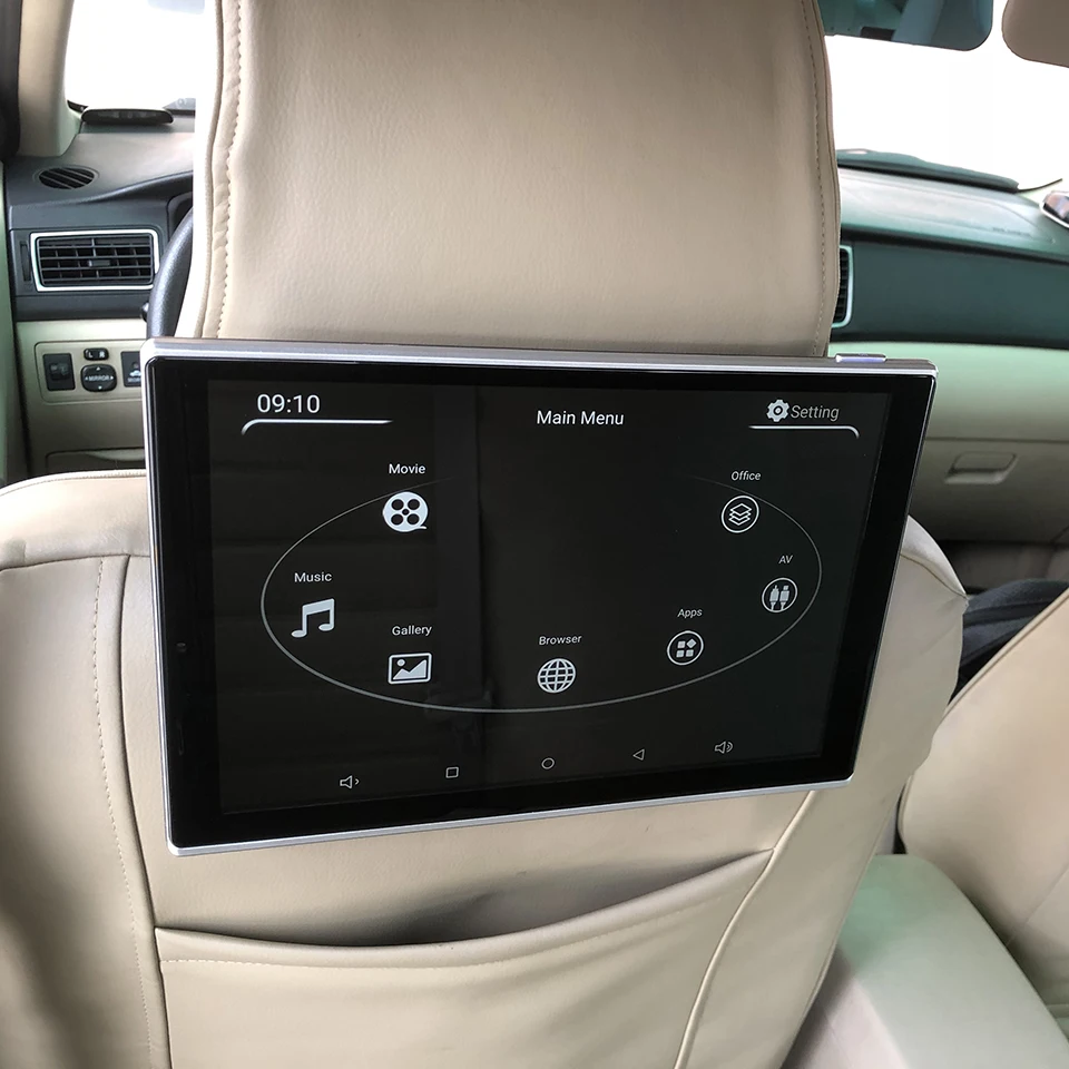 Подголовник для автомобильного телевизора 11 8 дюйма Wi Fi Bluetooth совместимый с Android 9 0