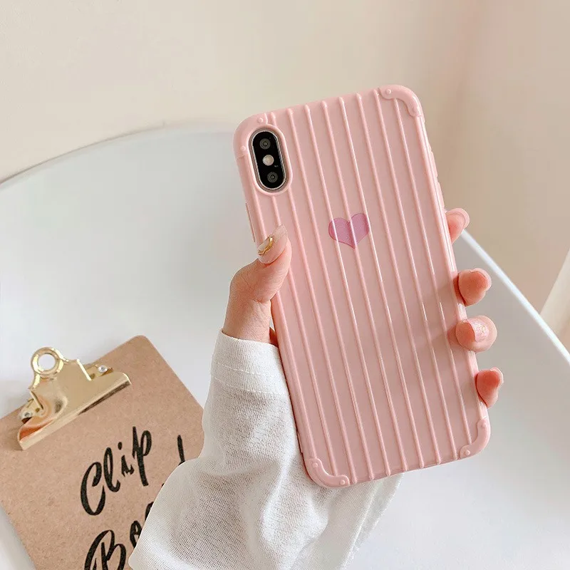PU Сердце печати чехол для телефона защитный мобильный IPhone X/Xs/MAX Нескользящие