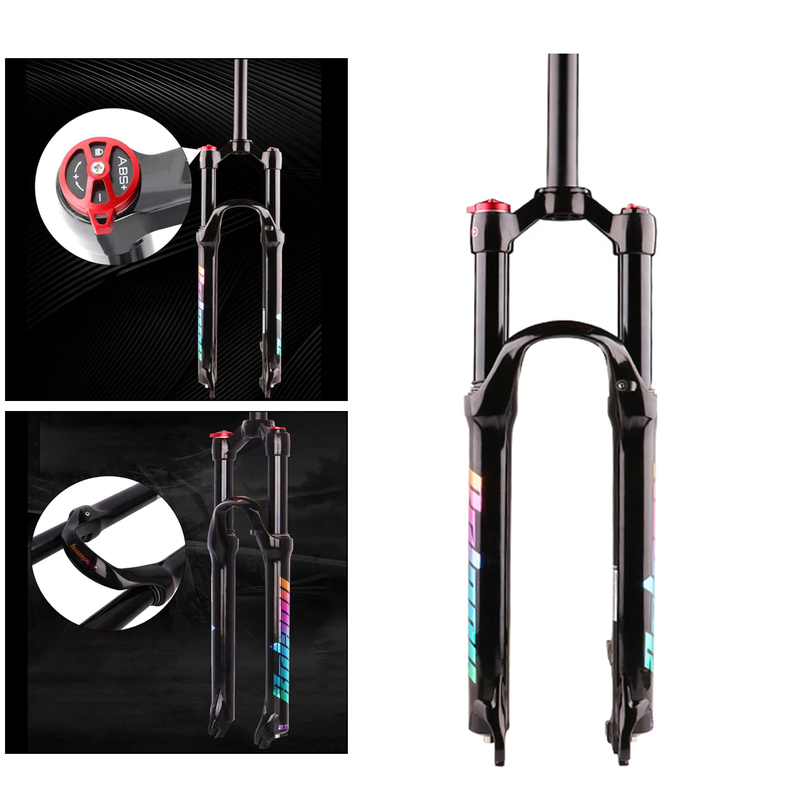 

Strong Bike Suspesion Fork Alloy Threadless Mountain MTB Bicycle Remote Lockout Forks Replacement 220mm Travel