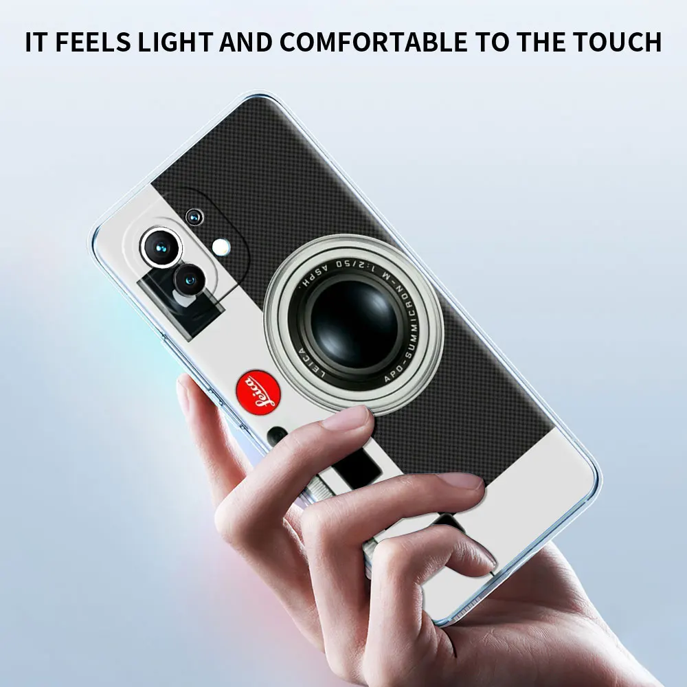 Silicone Case For Xiaomi Mi Poco X3 NFC 10T Pro M3 Note 10 Lite 11 9T F3 Clear Shockproof Phone Cover Retro Camera Circuit Board