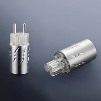 pair viborg ve512rvf512r aluminium pure copper rhodium plated eu schuko power plug iec female plug