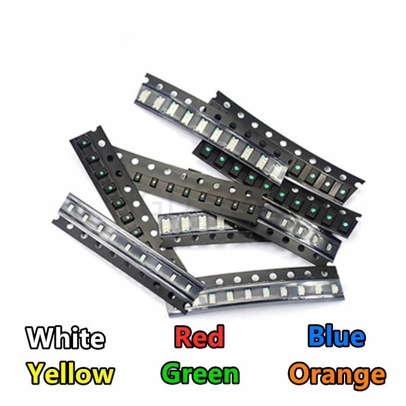 

100 шт./лот 6 видов цветов SMD 0805 Led DIY kit ультра яркий красный/зеленый/синий/желтый/белый/оранжевый набор прозрачных светодиодных диодов