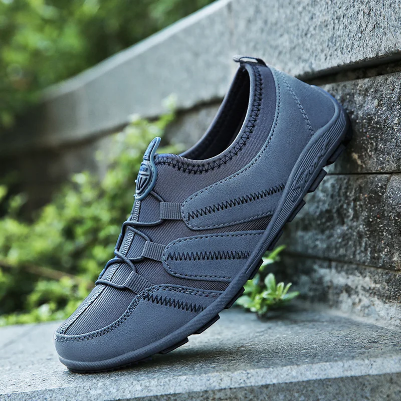 

Fashion Stretch Fabric Soft Athletics Casual Shoes Women Slip-on Falts Sport Casual Sneakers Ladies Non-slip Mother Jogging Shoe
