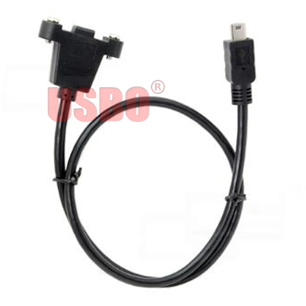 Высокое качество Черный 0 5 м 3 мини USB 2 T порт Pin папа к женскому кабель для