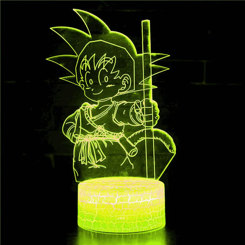Кукла аниме в японском стиле с ночным светильник кукла Гоку 3D 50 го юбилейного