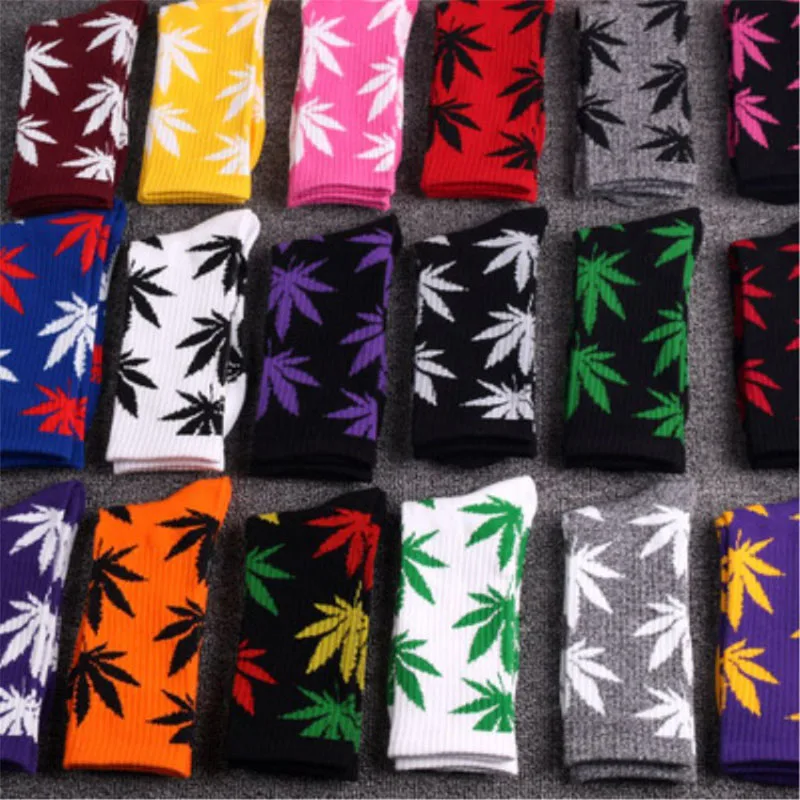 Смешные мужские носки женские удобные высококачественные хлопковые Happy penmp Leaf Maple