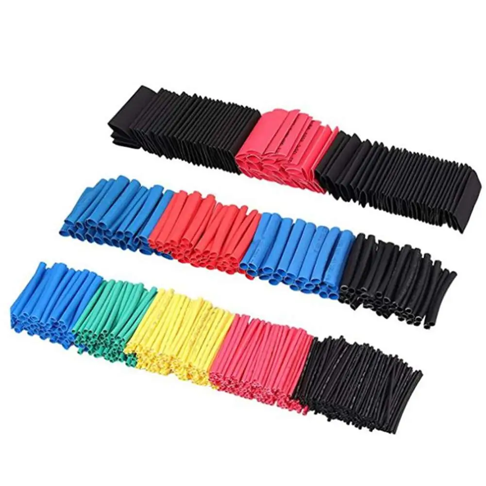 

800 шт., термоусадочные трубки для электроизоляции, 5 цветов, 12 размеров