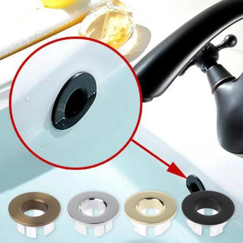

Durable Replacement Bathroom Basin Faucet Sink Overflow Cover Brass Six-foot Ring Insert 8.28