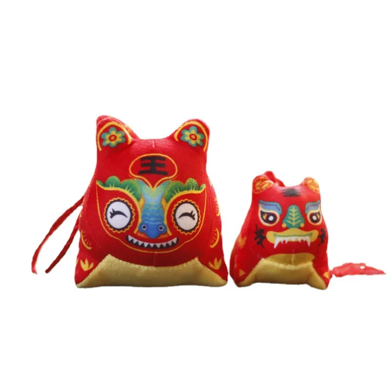 Изысканная популярная Милая креативная талисман 2022 года тигра кукла с красным