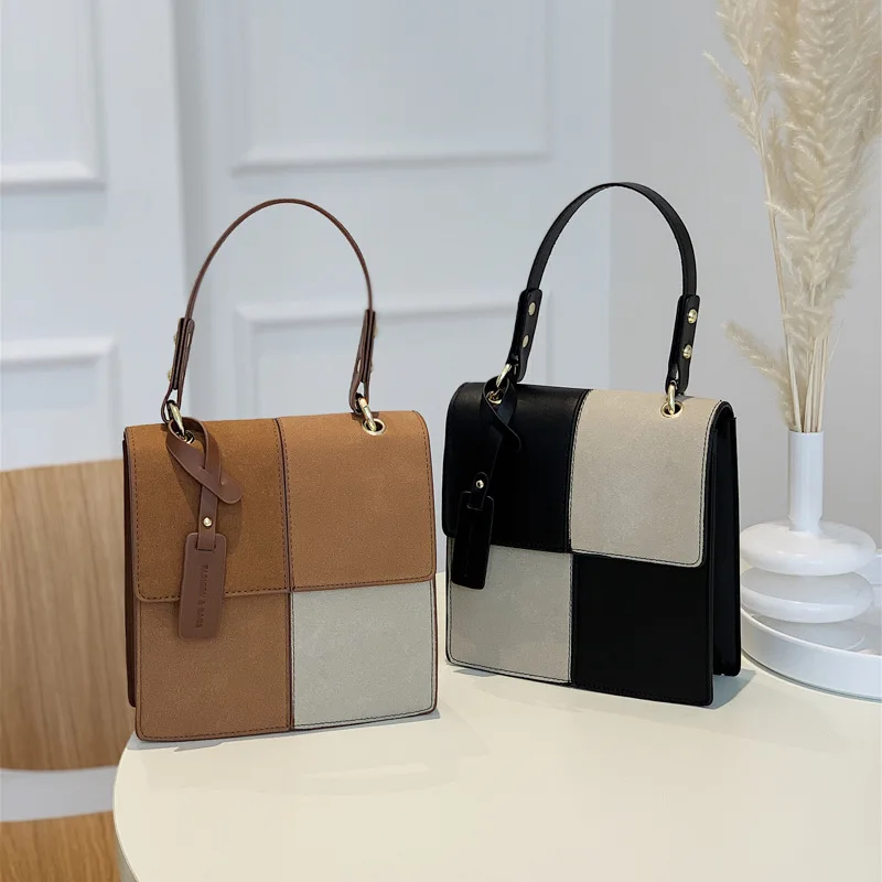 

Fashion Ladies Bag Handbags 2021Autumn And Winter Products Simple Stitching Square Single Shoulder Messenger bag Designer Bag