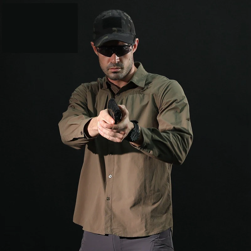 Тактические рубашки дышащая быстросохнущая блузка мужские походные