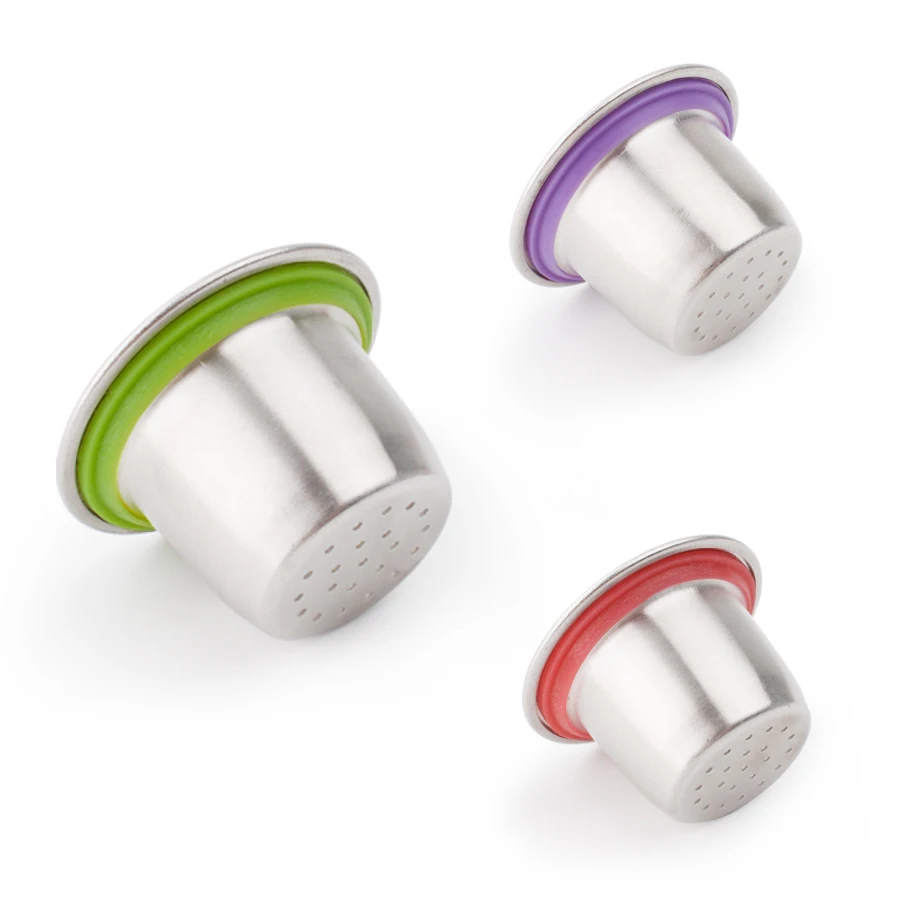 Металлическая капсула из нержавеющей стали совместимая МАШИНА Nespresso многоразовая гладкая капсула 1 шт.