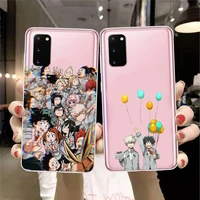 hawks coat anime my hero academia phone case transparent for samsung galaxy s note 8 9 11 20 10 pro e lite p plus a81