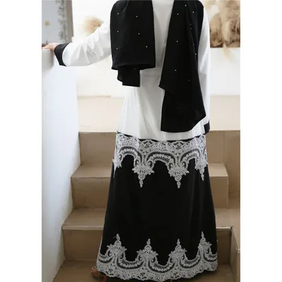 Женское кимоно абайя мусульманское хиджаб платье Caftan Marocain Qatar модный кружевной