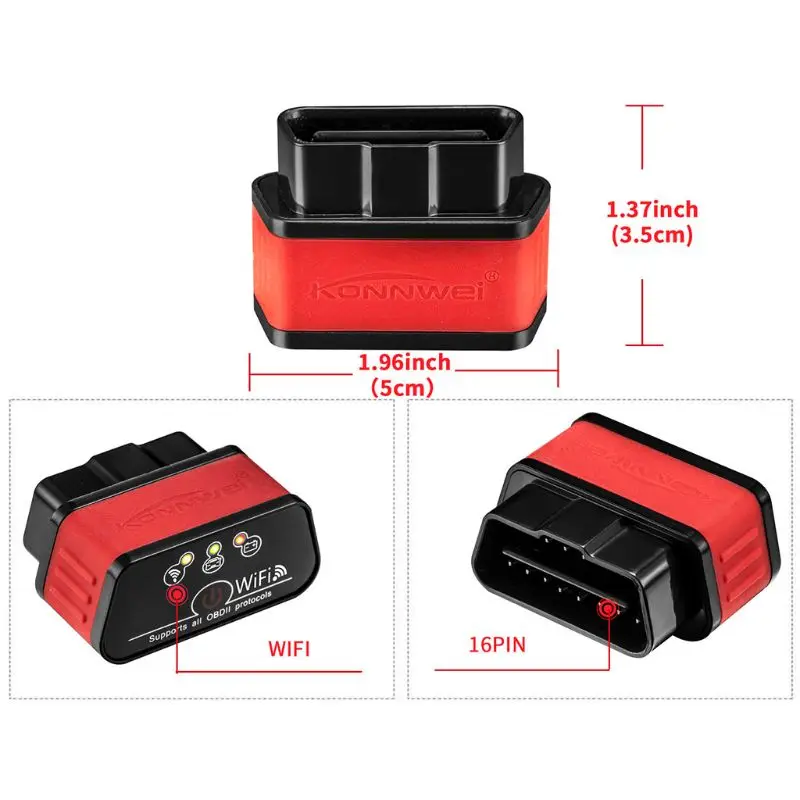 Диагностический инструмент ELM327 V1.5 OBD2 сканер PIC18F25K80 KW903 Wi-Fi OBD 2 ELM 327 Прямая поставка