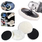 100% натуральные автомобильные шерстяные полировальные накладки в комплекте, буферные шерстяные накладки для колес 34567 дюймов для автомобиля, автомобиля, полировщика, краски для мотоцикла