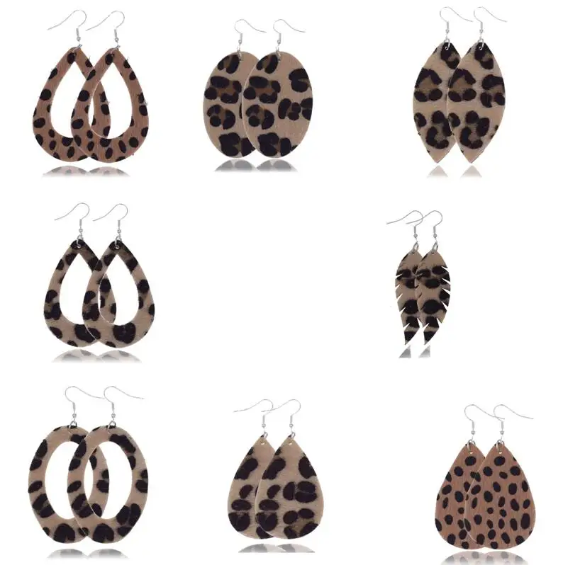 Новинка! Женские серьги подвески из искусственной кожи длинные висячие с