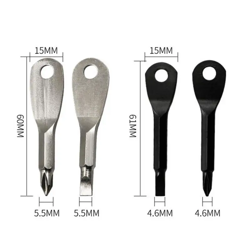 1 комплект Нержавеющая сталь Mini EDC многофункциональная отвертка ключ Форма