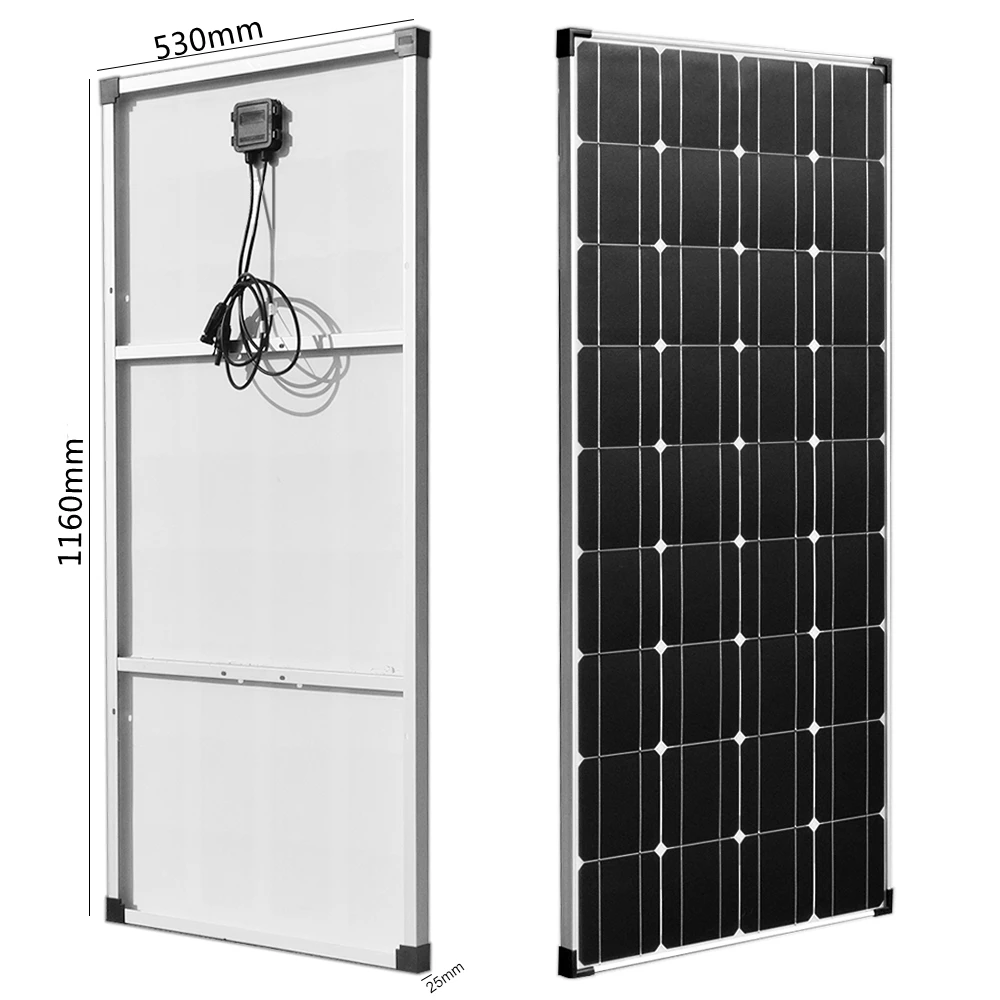 200W Solar Panel Kit Complete 18V High-efficiency Monocrystalline Silicon Cells Households RVs PV System Power Generation | Электроника