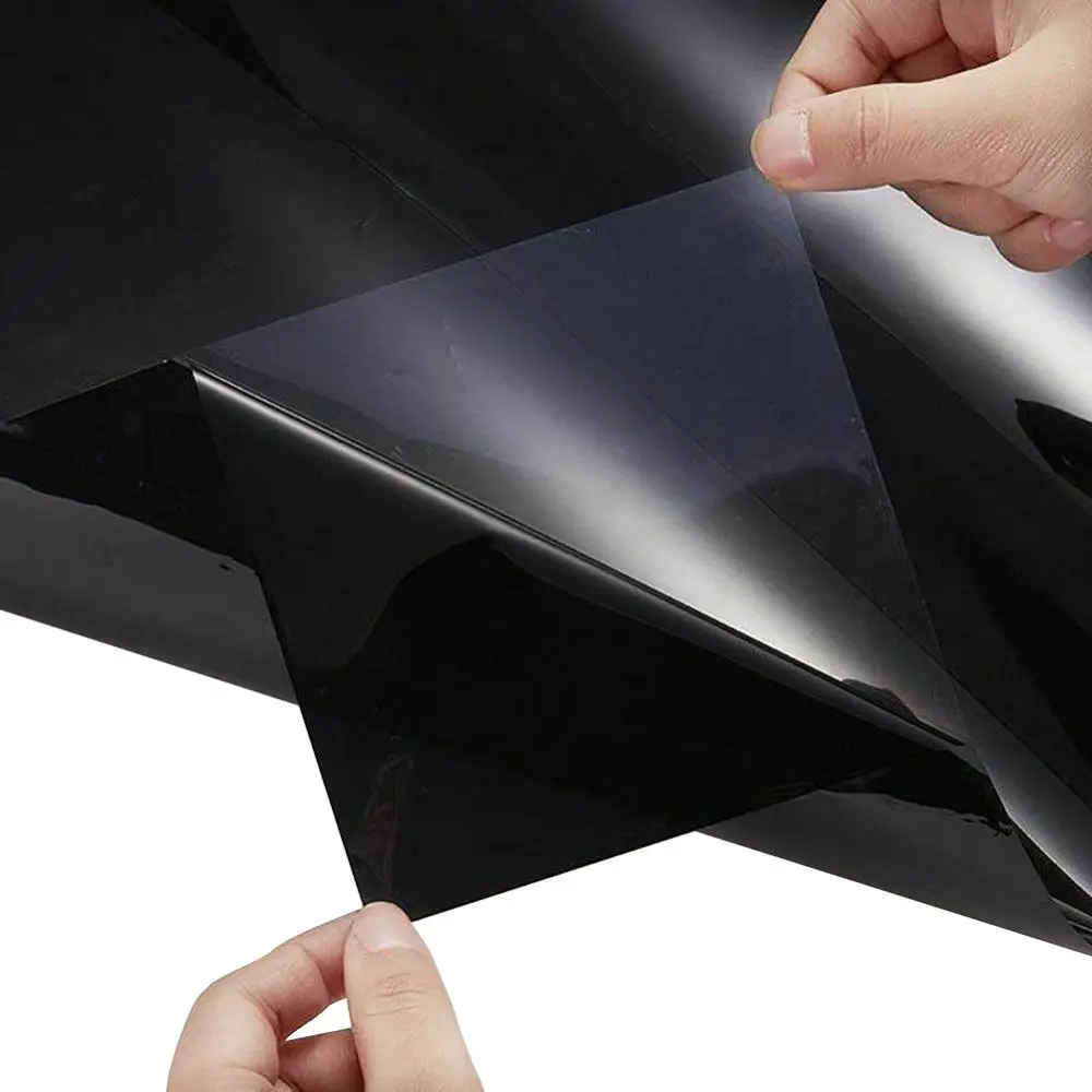 

20cm*150cm Vehicle Front Windscreen Black Transparent Tint Heat Insulation Film Sun Shade Window Foils Solar Protection