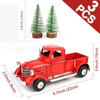 ourwarm christmas red truck desktop decoration ornaments kids xmas new year gifts vintage metal home decoration