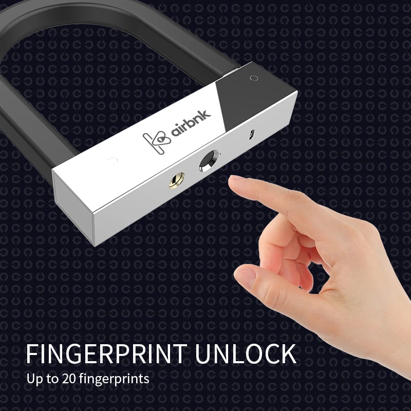 

Airbnk U302e Motorcycle Lock Glass Door Waterproof Bluetooth APP Control Bicycle U Shape Lock Smart Bike Lock motor bike lock