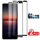 Полностью клеящееся закаленное стекло для Sony Xperia 10 III 5 III L4 1 III, защитная пленка для экрана, 2 шт.лот