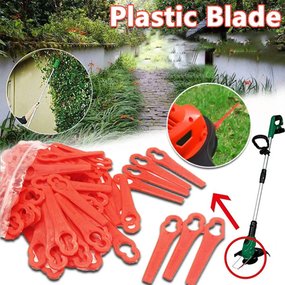 

100pcs Plastic Colored Plastic Durable Useful Plastic Lawn Mower Outdoor Grass Brushcutter Replacement Power Tool Accessories