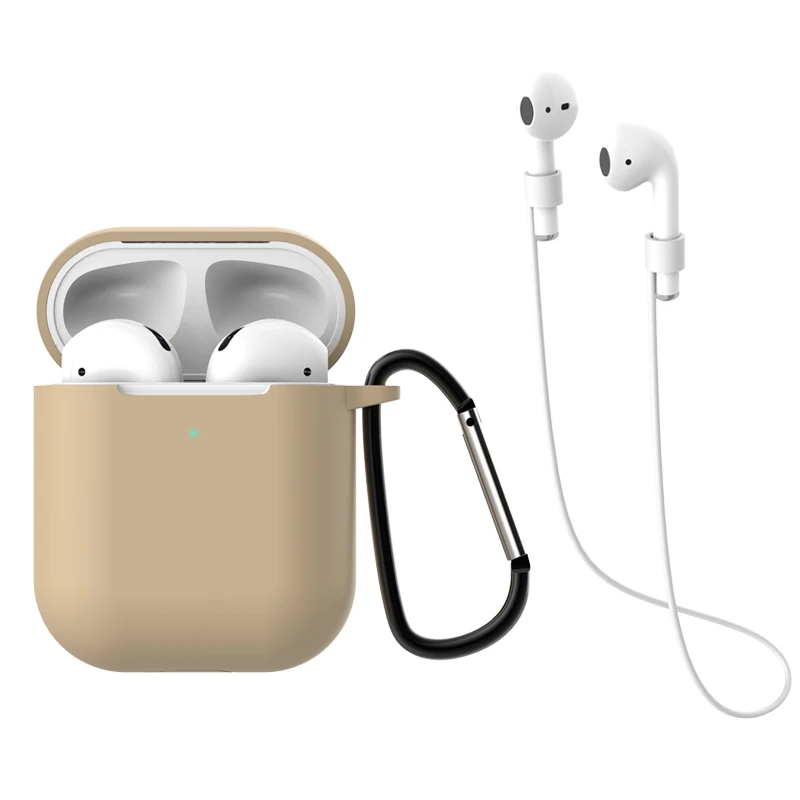 Gray 3 in 1 3 шт. аксессуары для AirPods 2 Чехол беспроводные Bluetooth наушники Air Pods защитный чехол для AirPod аксессуары - Цвет: Gray 3 in 1