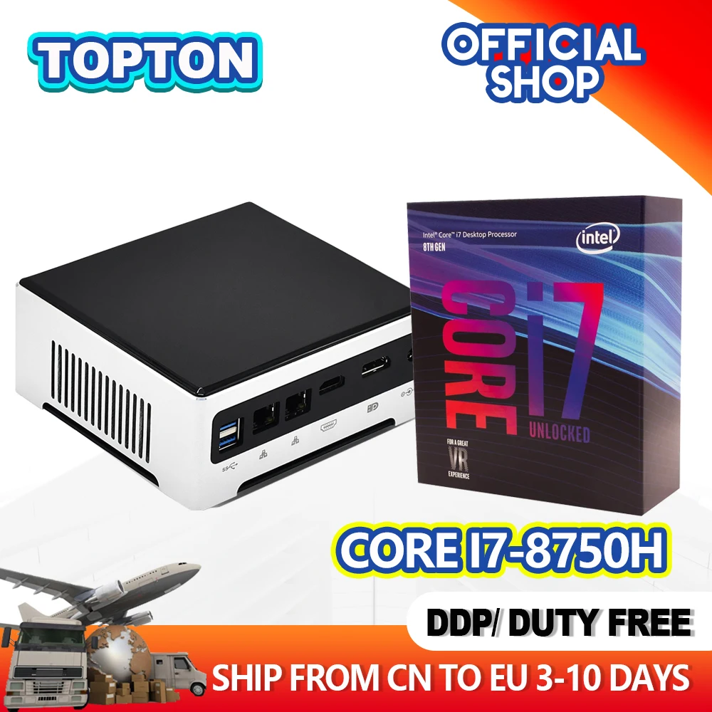 Игровой ПК Intel Core i9 10880H i7 10750H 2 * DDR4 Ram M.2 SSD Barebone Pc Мини компьютер Windows 10 ProTV BOX