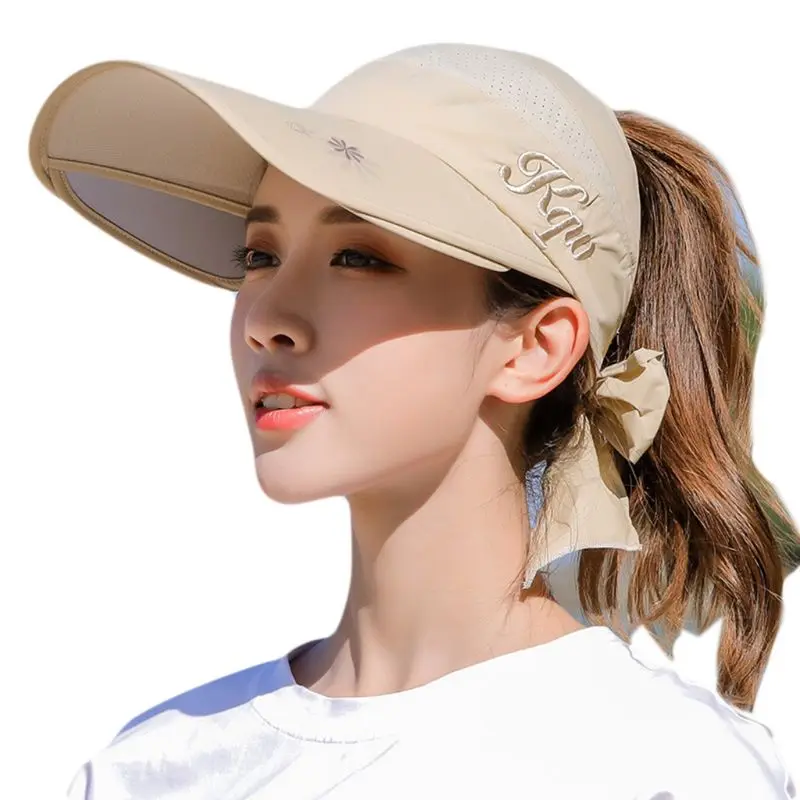 Женская Выдвижная широкополая шляпа с солнцезащитным козырьком и бантом