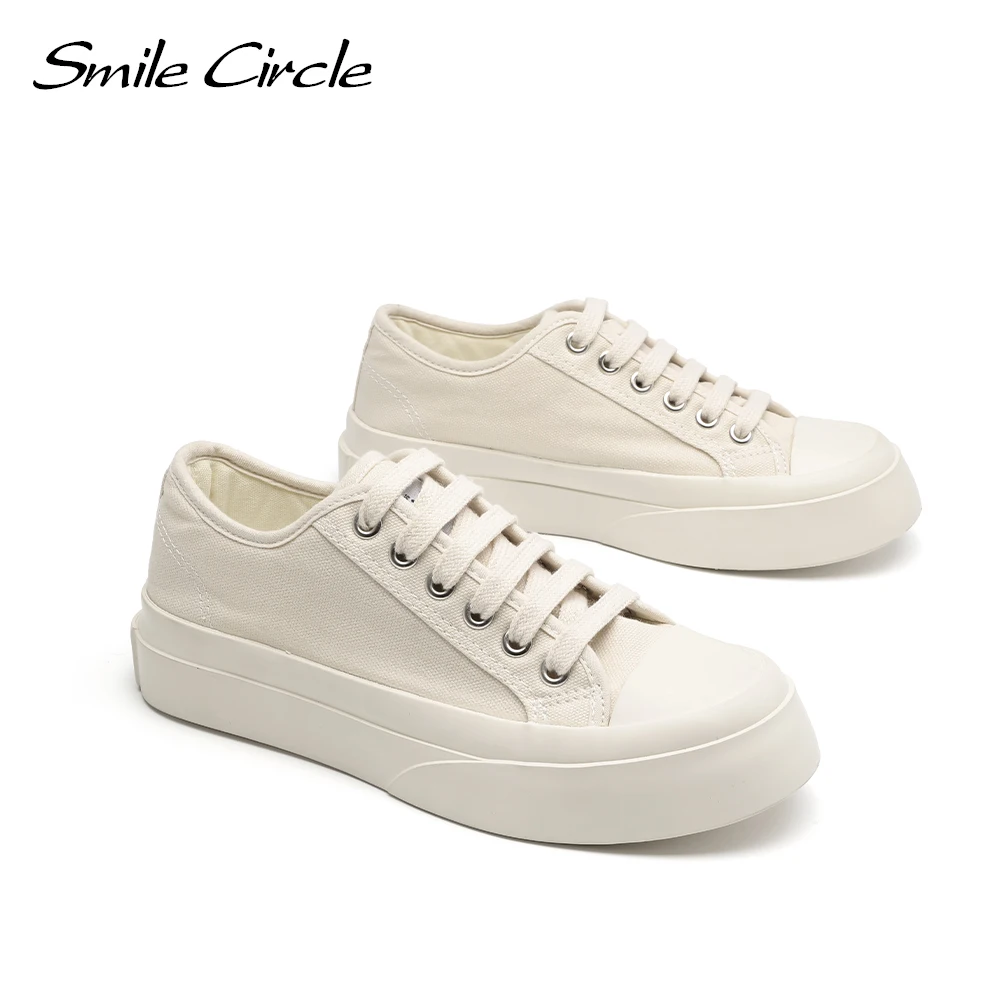 Женские парусиновые кроссовки Smile Circle весенне-летняя повседневная обувь на
