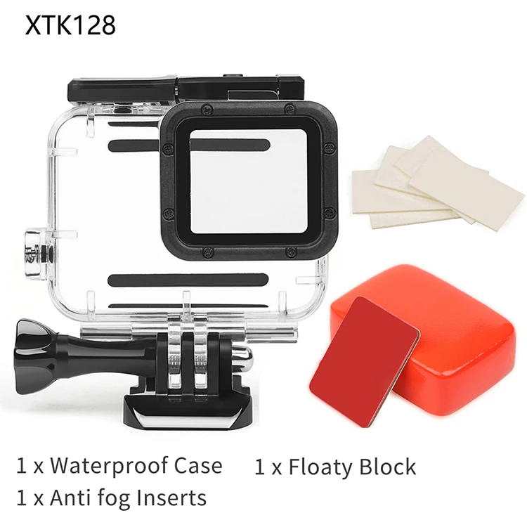 XTK128 Стрелять 40 м подводный Водонепроницаемый чехол для GoPro Hero 5 Black Go Pro Hero 6 Камера Дайвинг Корпус крепление для gopro Hero 6 Аксессуар - Цвет: XTK128