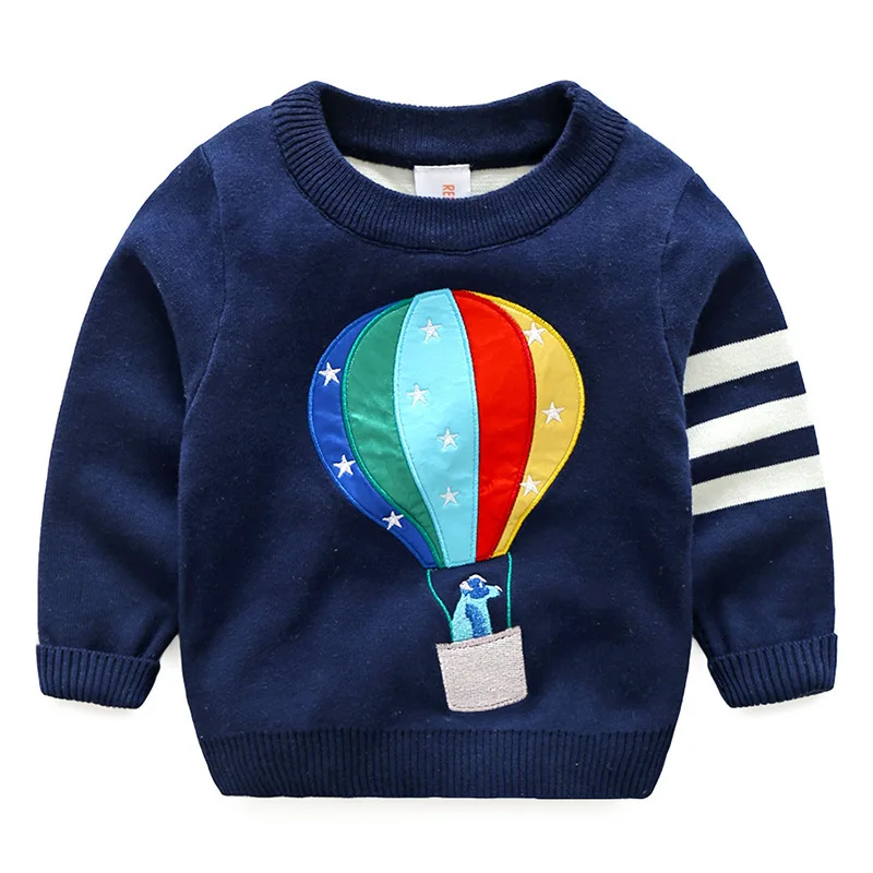 2021 свитера для мальчиков пуловер с принтом воздушных шаров вязаные