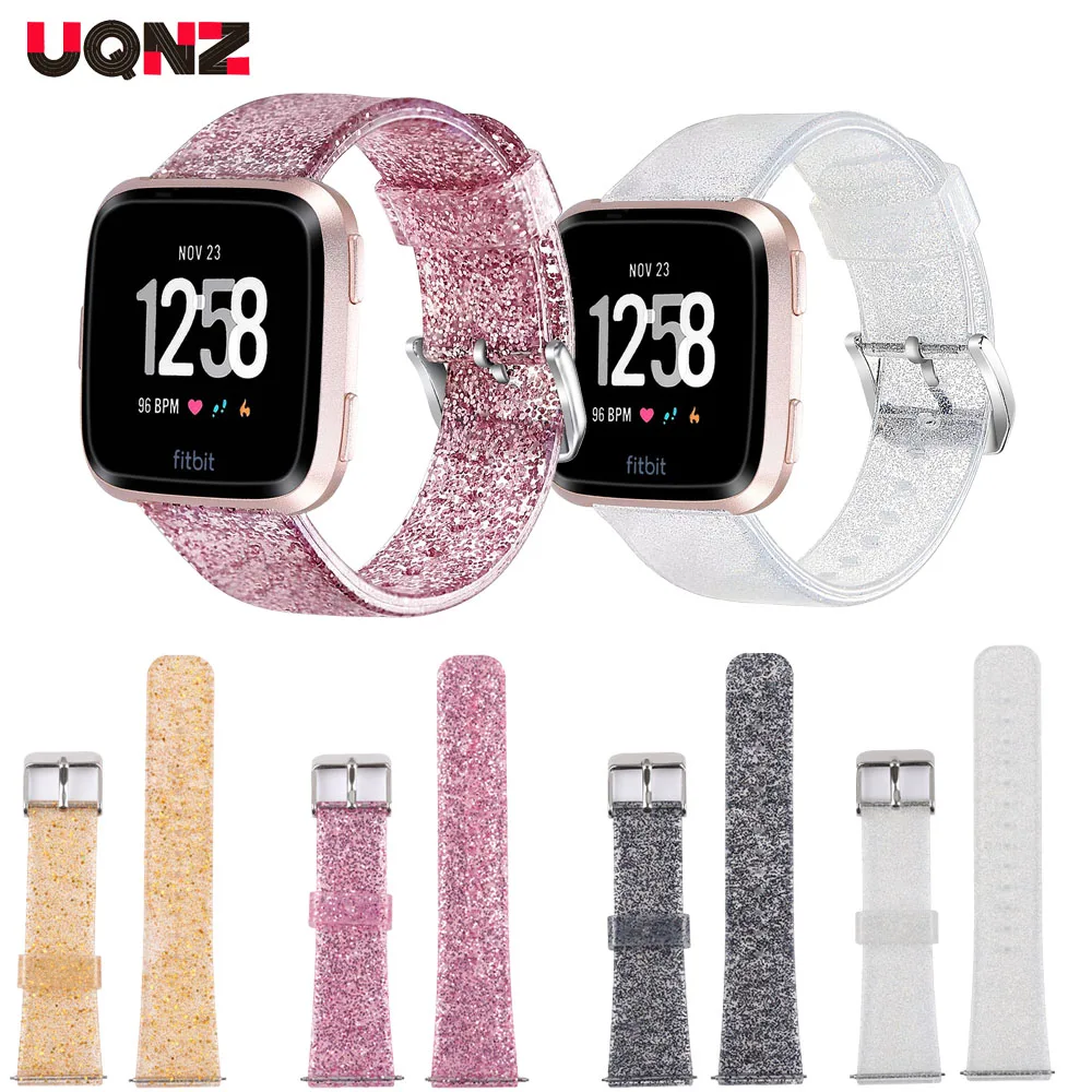 For Fitbit Versa 2 Strap 22mm Smart Watch Gold Bling Glitter Soft Wrist Band Silver Replacement Bracelet | Электроника