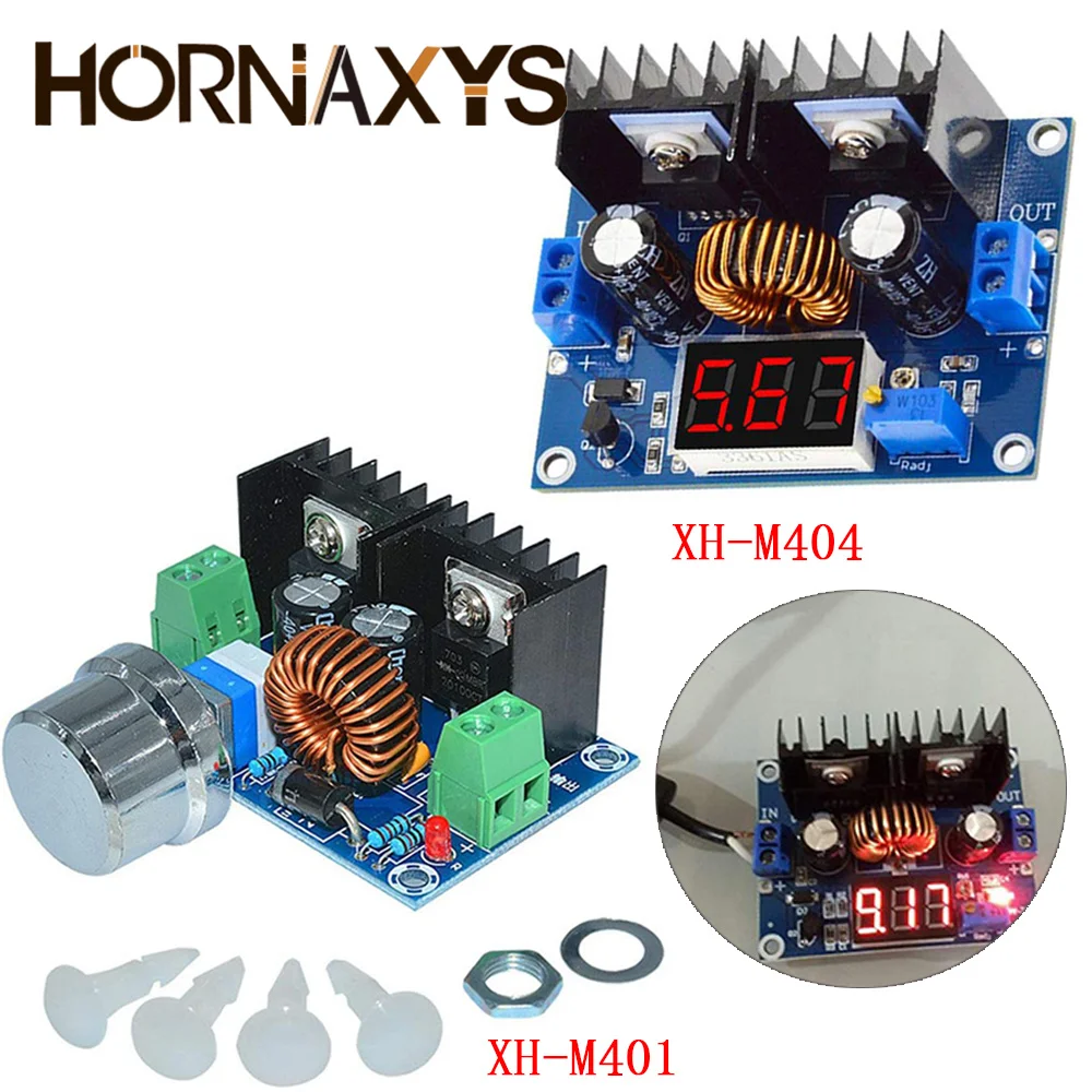 

XH-M401 Max 8A 200W DC-DC Step Down Buck Converter Power Supply XL4016 PWM Adjustable 4-40V to 1.25-36V Step-Down Board Module