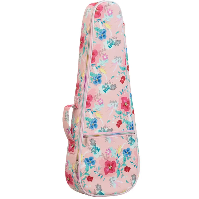 Укулеле Сумка Рюкзак Сумочка розовый цветок 12 мм утолщаются сопрано концертный