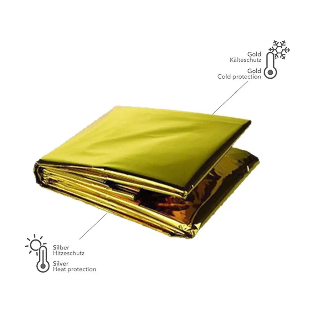 

10 PCS Insulation foil pad Premium Emergency Blanket for First Aid Gold Silver Emergency Blanket 210 x160cm Insulation foil pad