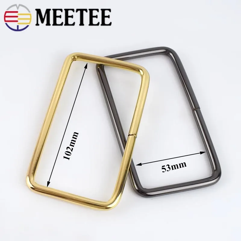 Прямоугольные металлические ручки Meetee 100x53 мм пряжки для сумок застежка на плечо