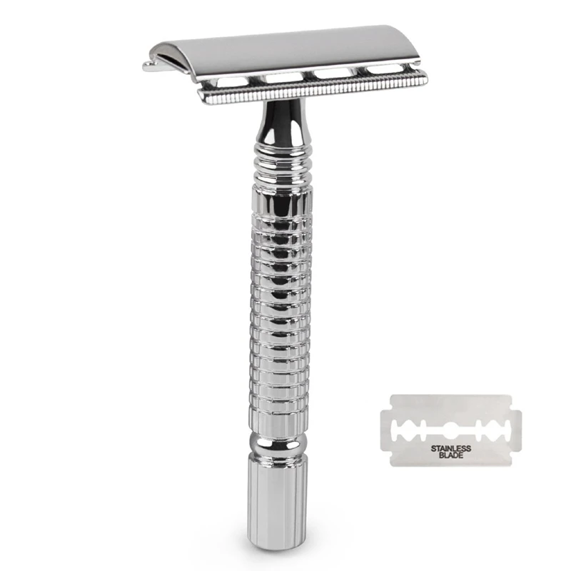 

Double Edge Razor Wet Shaving for Men Women Classic Stainless Travel Metal Steel Handle Safety Double Edged Shaver Face Razor