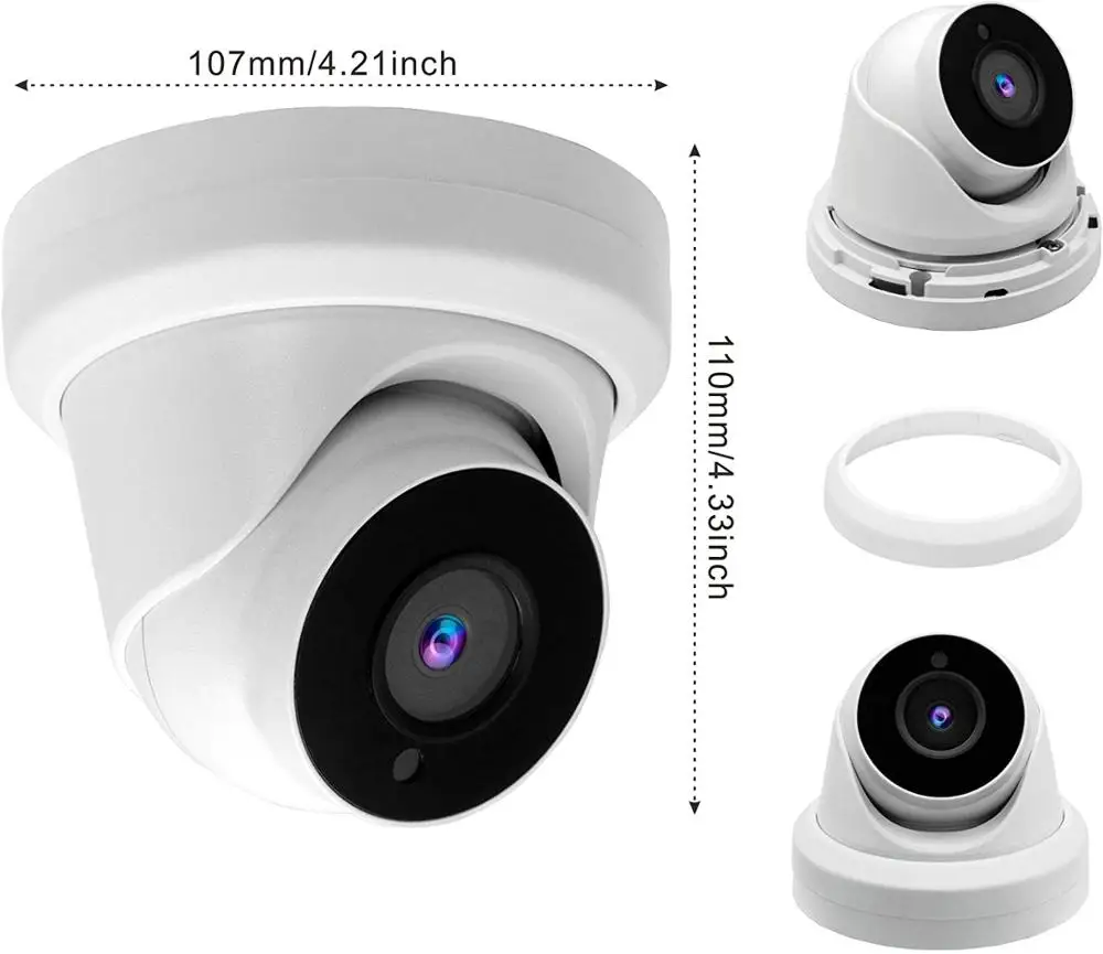 UniLook 4MP POE IP камера безопасности на открытом воздухе Onvif H.265 купольная